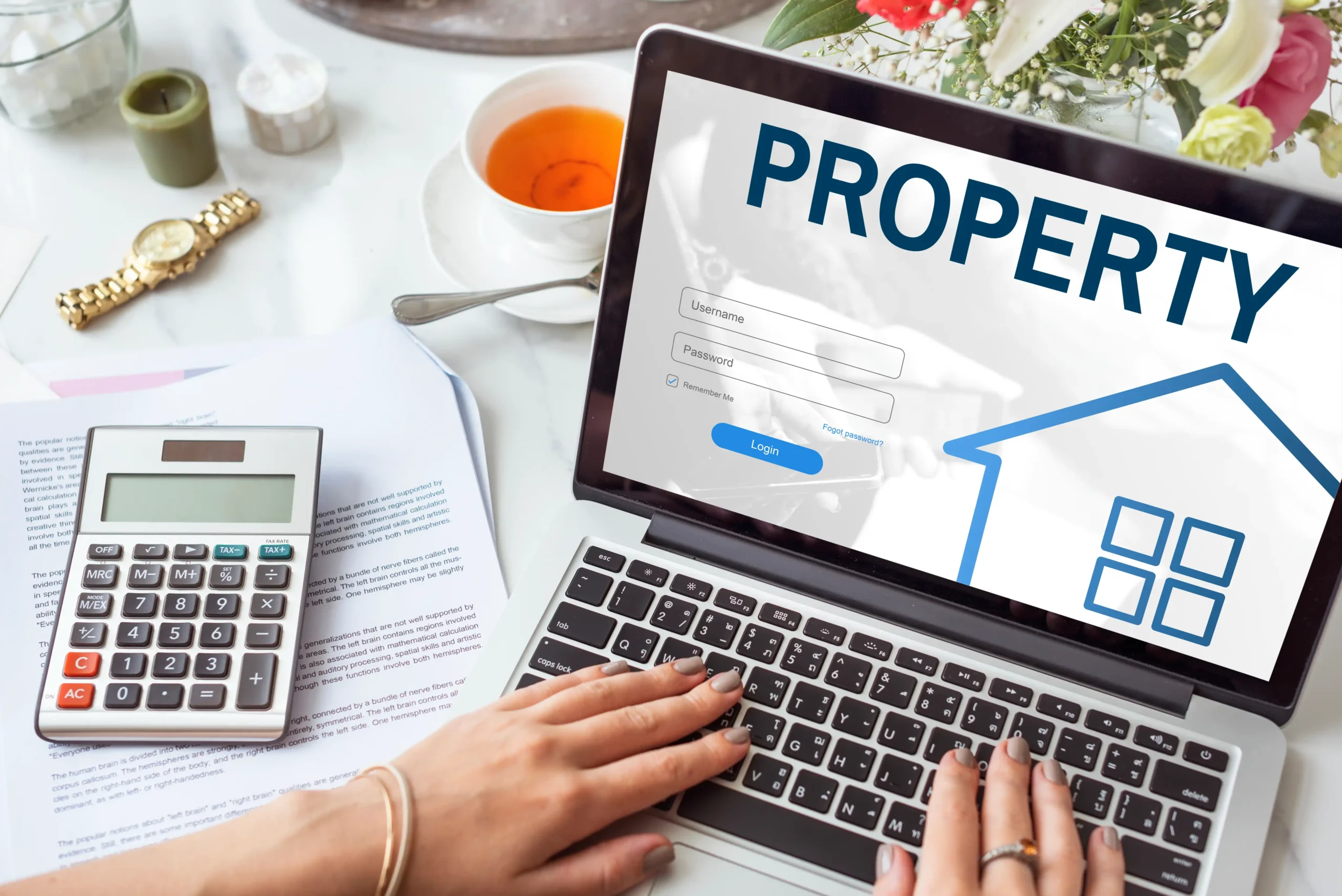 Mortgage and house loan website concept illustration