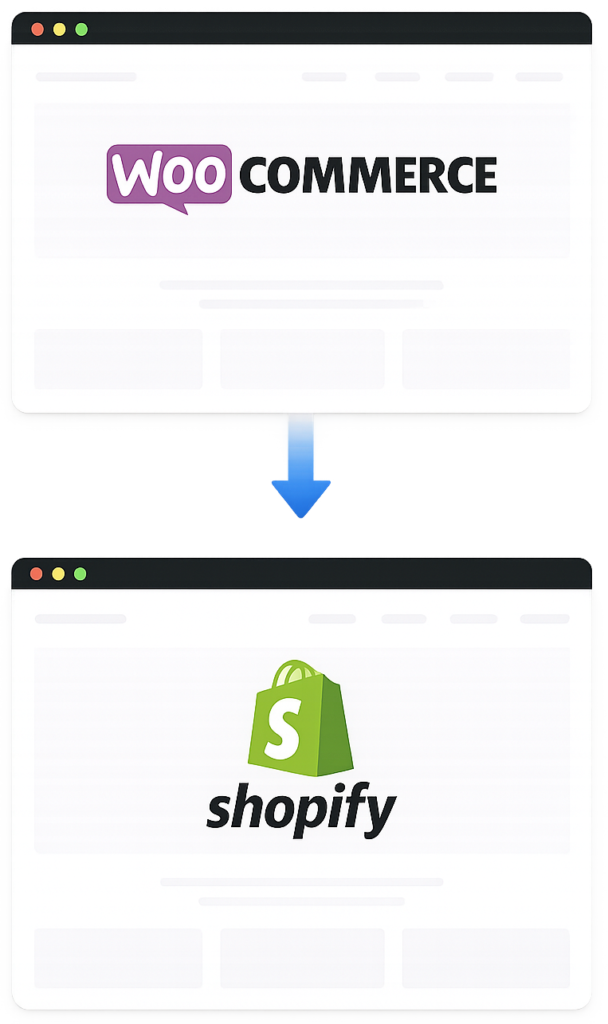 woo-commerce to shopify